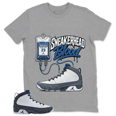 Graphic Tee to Match Flint Grey 9s - Sneakerhead Blood Shirt