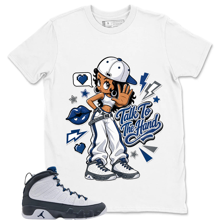 Graphic Tee to Match Flint Grey 9s - Talk To The Hand Shirt