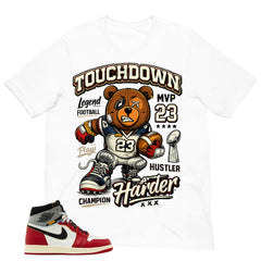 Graphic Tee Touchdown Harder | Matching Jordan 1 Union LA Chicago Shadow | Zadago