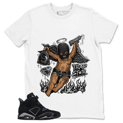 Graphic Tee Trap Star Shirt - to Matching Air Jordan 6 Cap and Gown | Zadago