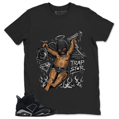 Graphic Tee Trap Star Shirt - to Matching Air Jordan 6 Cap and Gown | Zadago