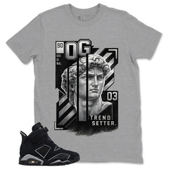 Graphic Tee Trend Setter Shirt - to Matching Air Jordan 6 Cap and Gown | Zadago