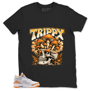 Graphic Tee Trippy Skull Shirt - to Matching Air Jordan 3 Orange Citrus | Zadago