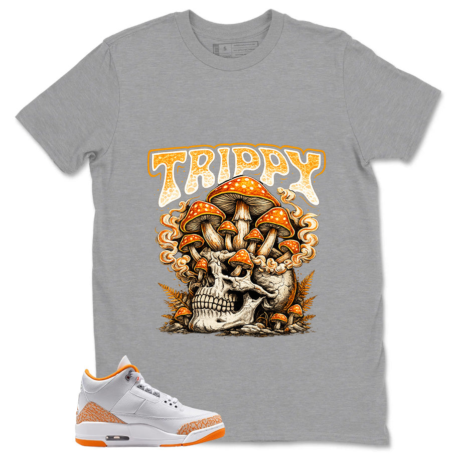 Graphic Tee Trippy Skull Shirt - to Matching Air Jordan 3 Orange Citrus | Zadago