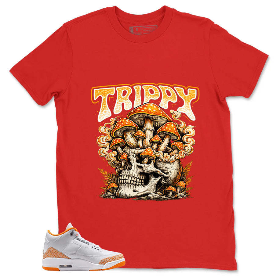 Graphic Tee Trippy Skull Shirt - to Matching Air Jordan 3 Orange Citrus | Zadago