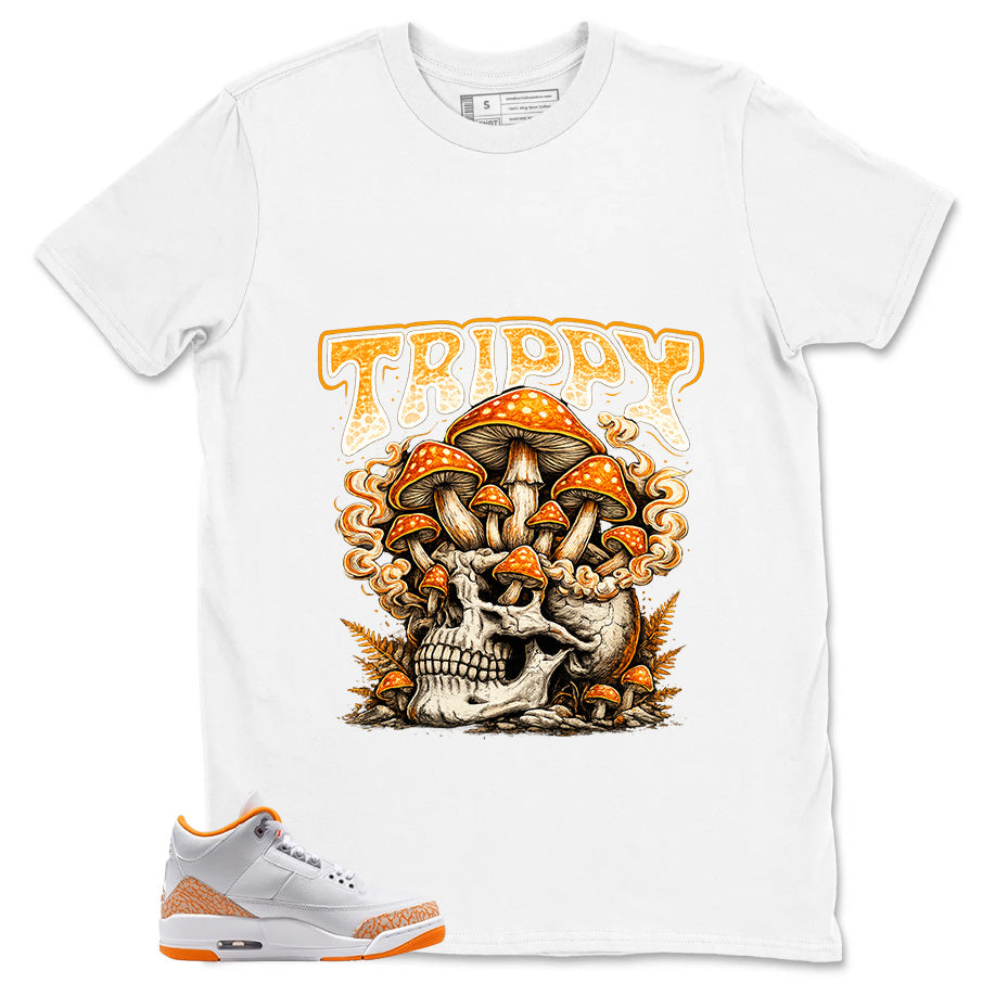 Graphic Tee Trippy Skull Shirt - to Matching Air Jordan 3 Orange Citrus | Zadago
