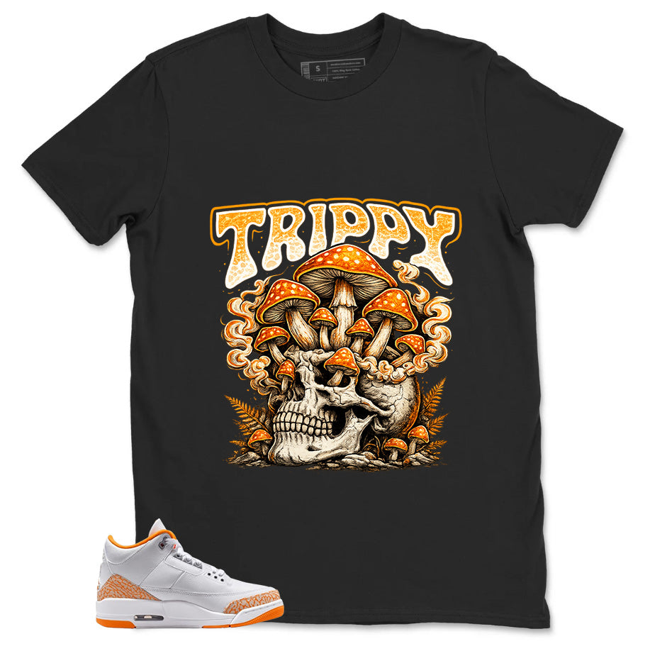 Graphic Tee Trippy Skull Shirt - to Matching Air Jordan 3 Orange Citrus | Zadago