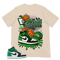 Graphic Tee True Baller Shirt - to Matching Air Jordan 1 Lucky Green | Zadago
