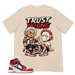 Graphic Tee Trust No One | Matching  Off-White x Air Jordan 1 Chicago | Zadago