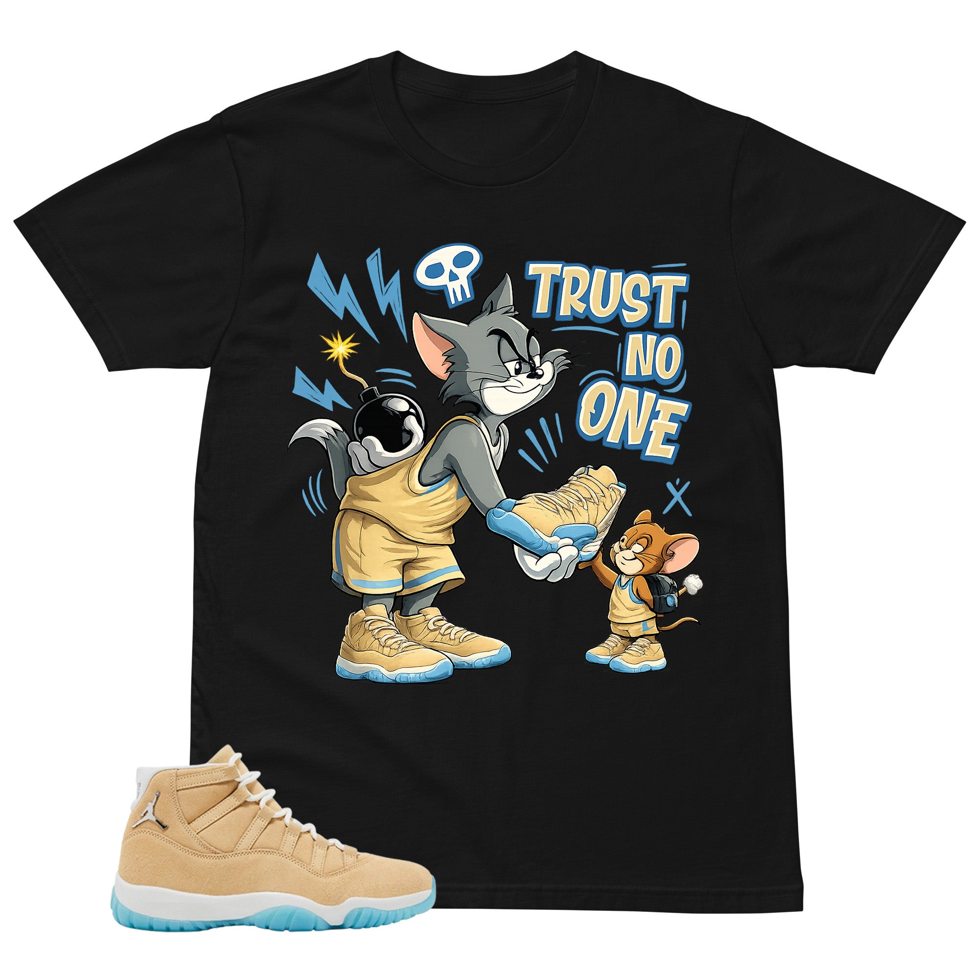 Graphic Tee Trust No One Shirt - to Matching Air Jordan 11 H-Town | Zadago