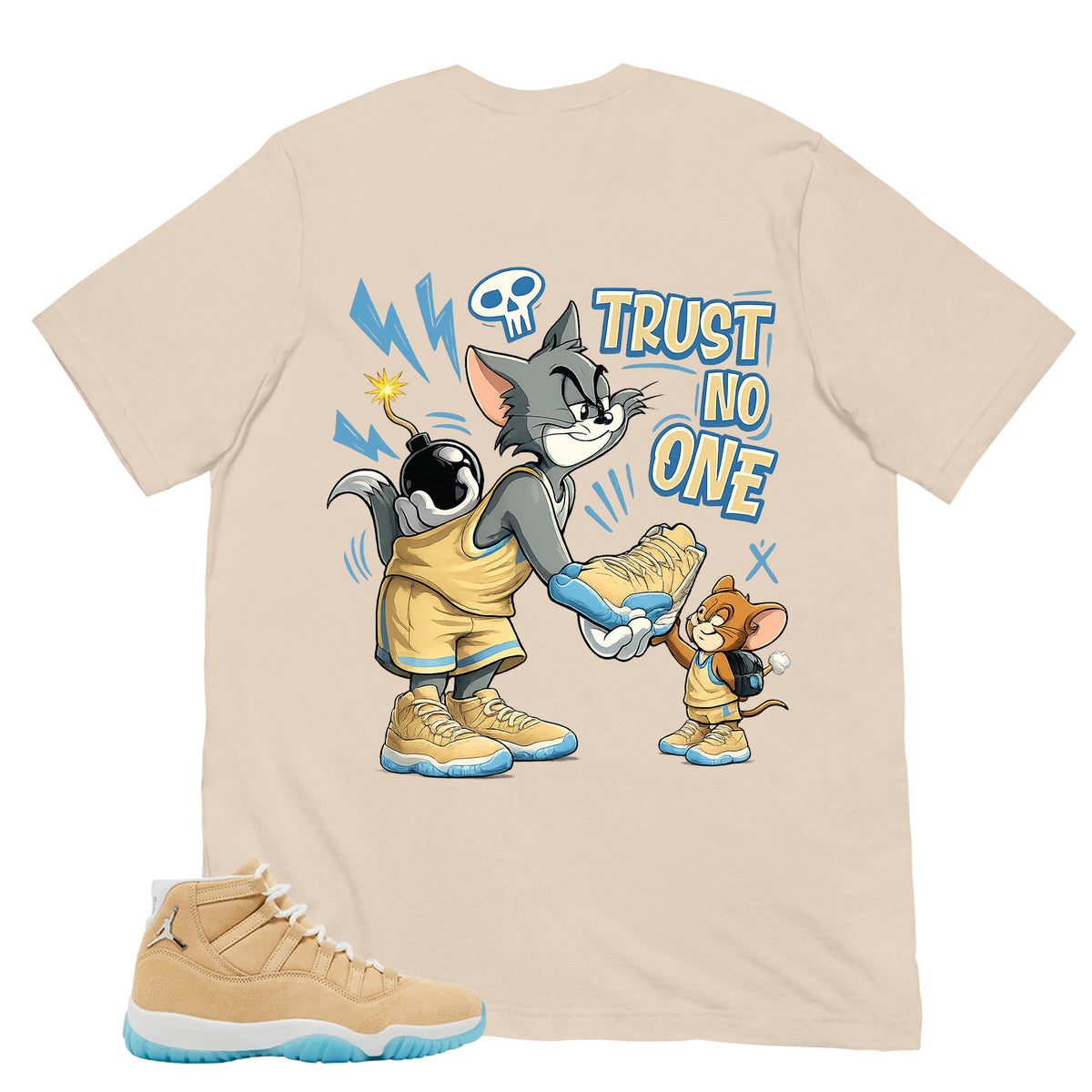 Graphic Tee Trust No One Shirt - to Matching Air Jordan 11 H-Town | Zadago