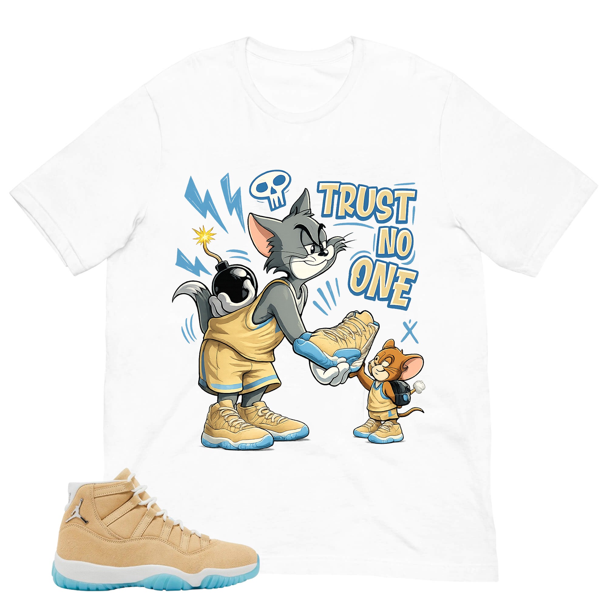Graphic Tee Trust No One Shirt - to Matching Air Jordan 11 H-Town | Zadago