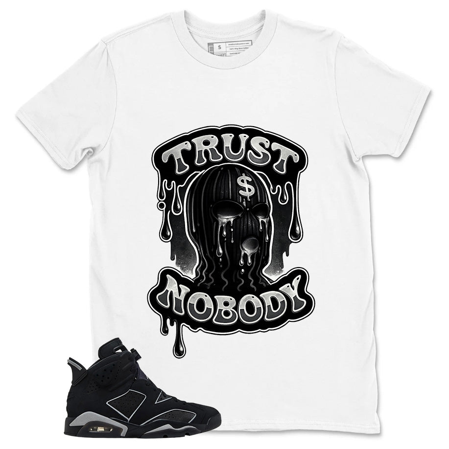 Graphic Tee Trust Nobody Shirt - to Matching Air Jordan 6 Cap and Gown | Zadago