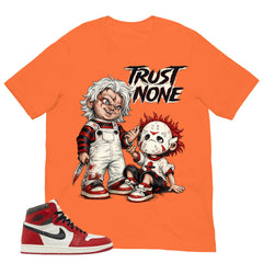 Graphic Tee Trust None Shirt - to Matching Air Jordan 1 Chicago Lost & Found | Zadago