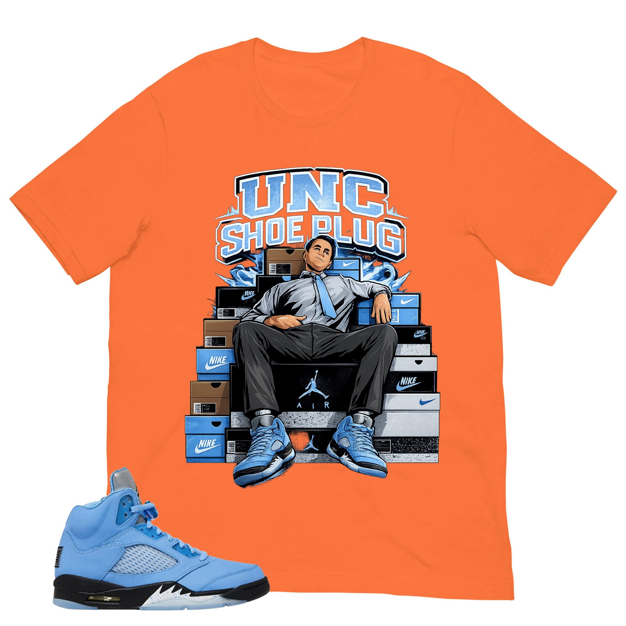 Graphic Tee Unc Fresh Sneaker Shirt - to Matching Air Jordan 5 UNC | Zadago