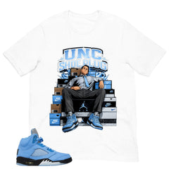 Graphic Tee Unc Fresh Sneaker Shirt - to Matching Air Jordan 5 UNC | Zadago