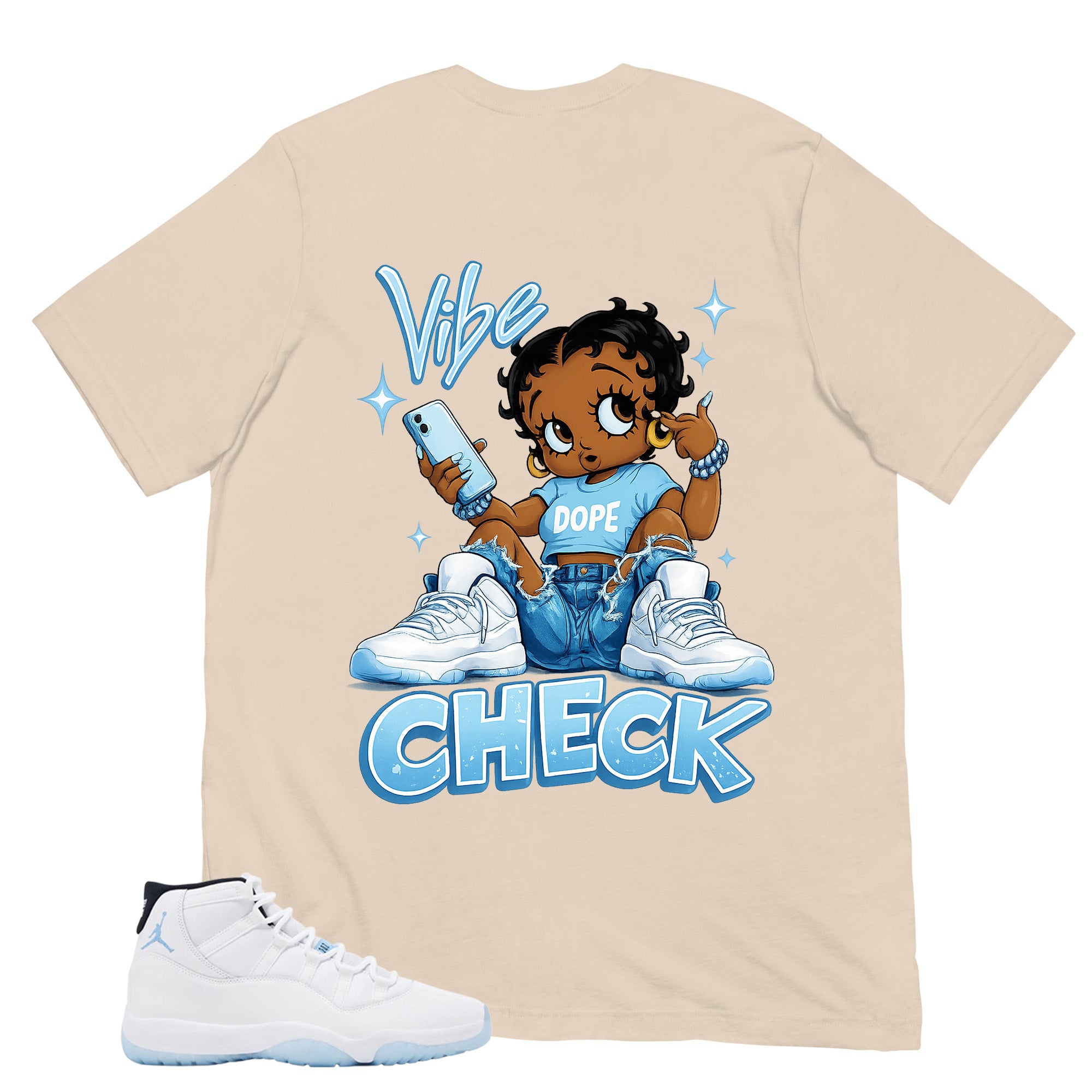 Graphic Tee Vibe Check Shirt - to Matching Air Jordan 11 Legend Blue | Zadago