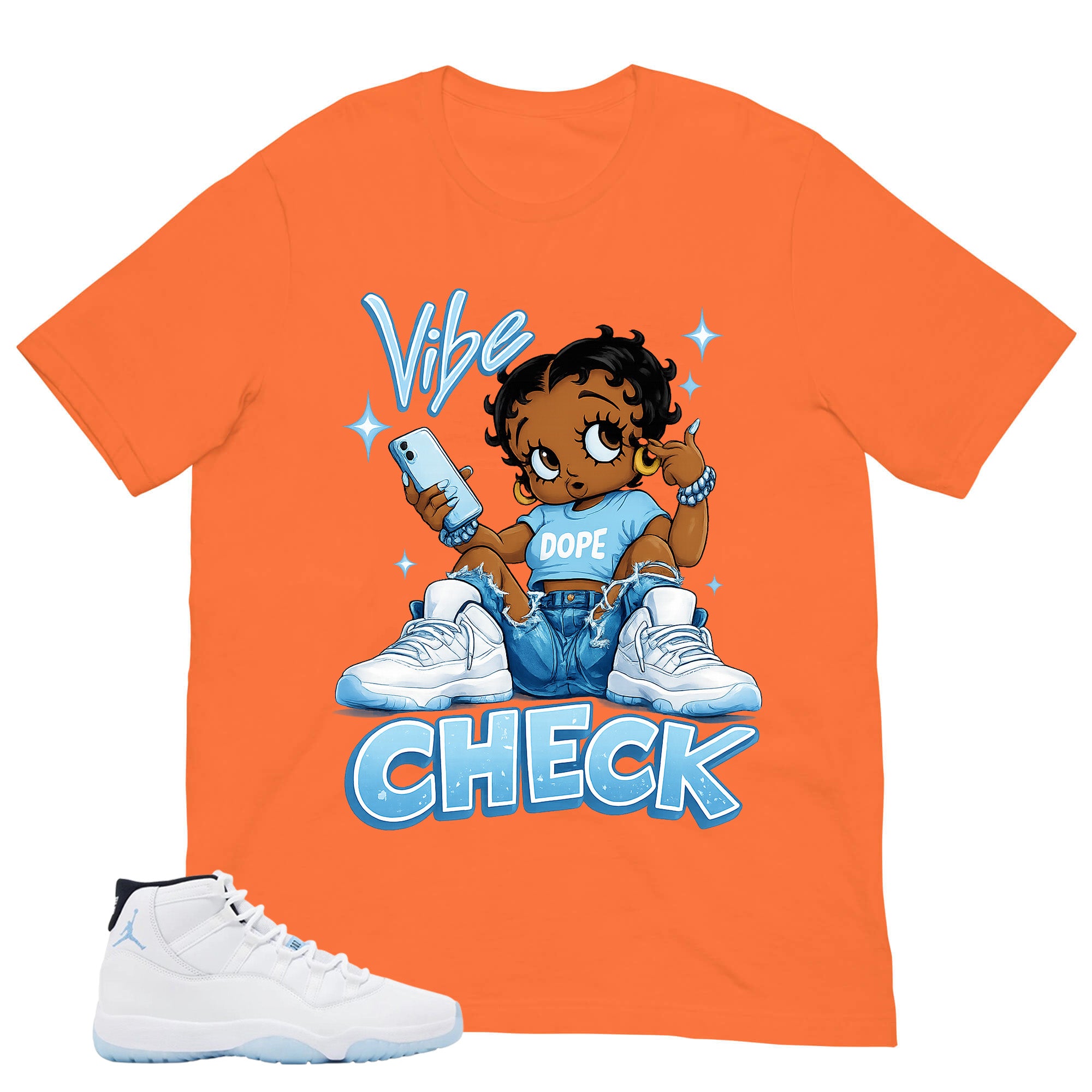 Graphic Tee Vibe Check Shirt - to Matching Air Jordan 11 Legend Blue | Zadago