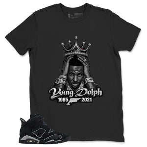 Graphic Tee Young Dolph Shirt - to Matching Air Jordan 6 Cap and Gown | Zadago