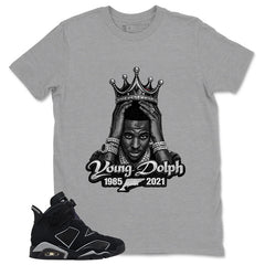 Graphic Tee Young Dolph Shirt - to Matching Air Jordan 6 Cap and Gown | Zadago