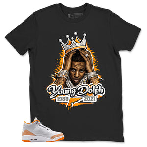 Graphic Tee Young Dolph Shirt - to Matching Air Jordan 3 Orange Citrus | Zadago