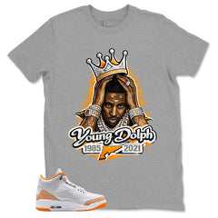 Graphic Tee Young Dolph Shirt - to Matching Air Jordan 3 Orange Citrus | Zadago