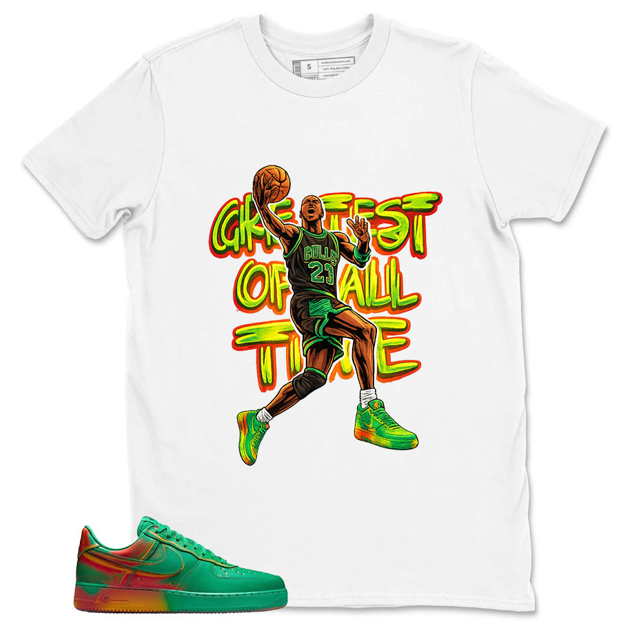 Greatest Of All Time Shirt - Match Air Force 1 Stadium Green Crimson