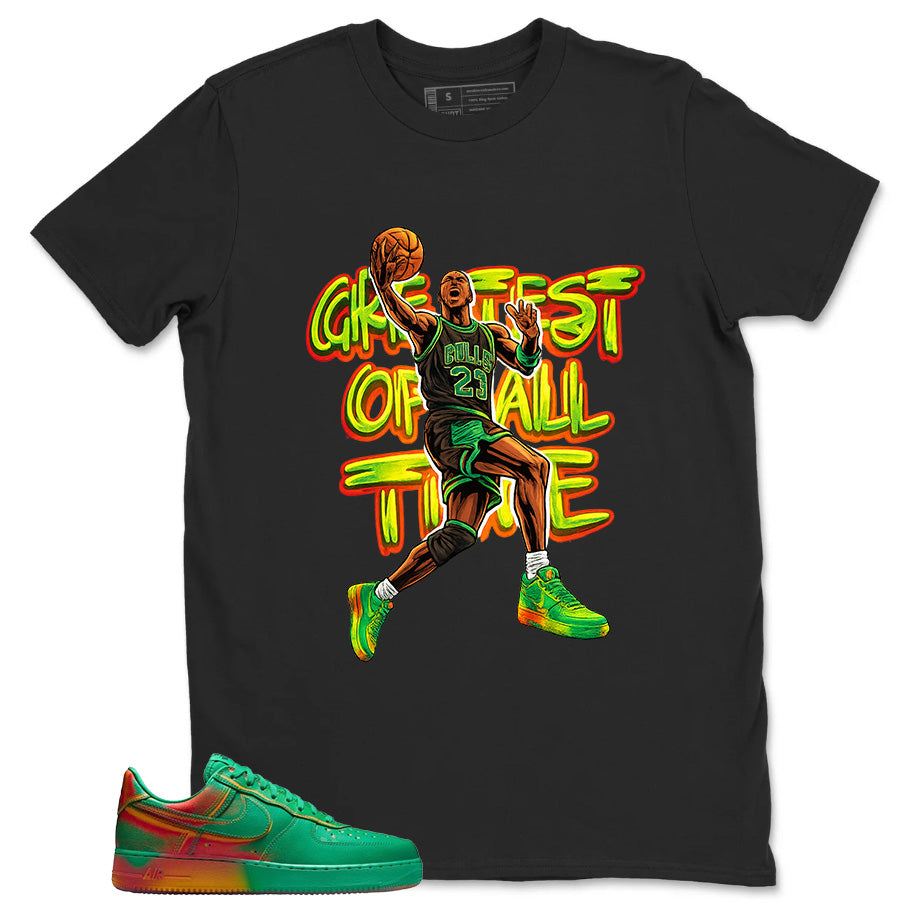 Greatest Of All Time Shirt - Match Air Force 1 Stadium Green Crimson