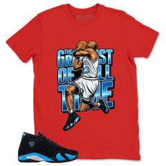 Greatest Of All Time Shirt - Match Air Jordan 14 Black University Blue 2026