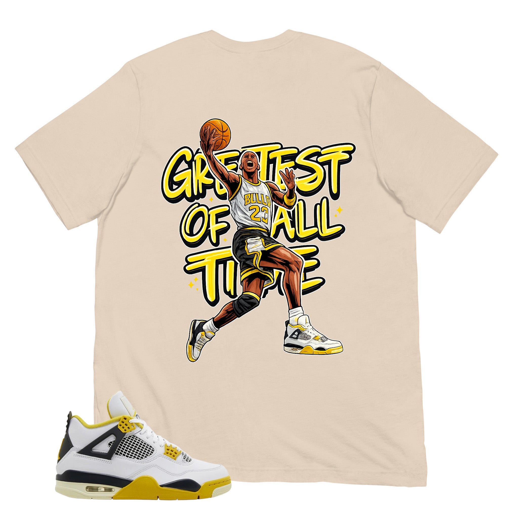 Greatest Of All Time Shirt - Match Air Jordan 4 Vivid Sulfur