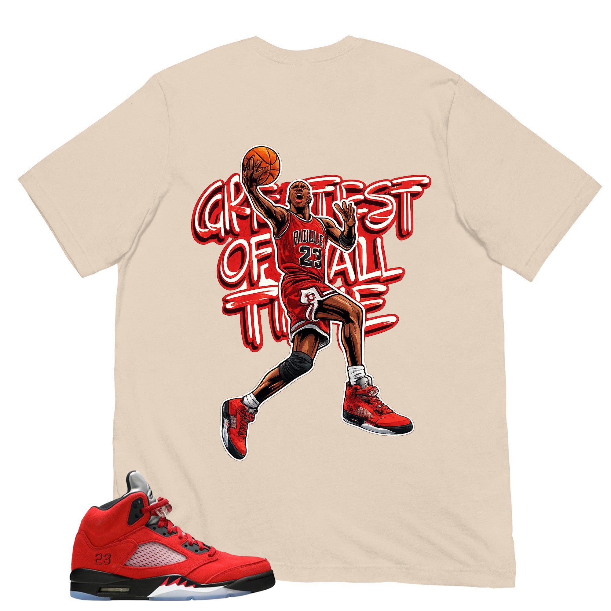 Greatest Of All Time Shirt - Match Air Jordan 5 Raging Bull