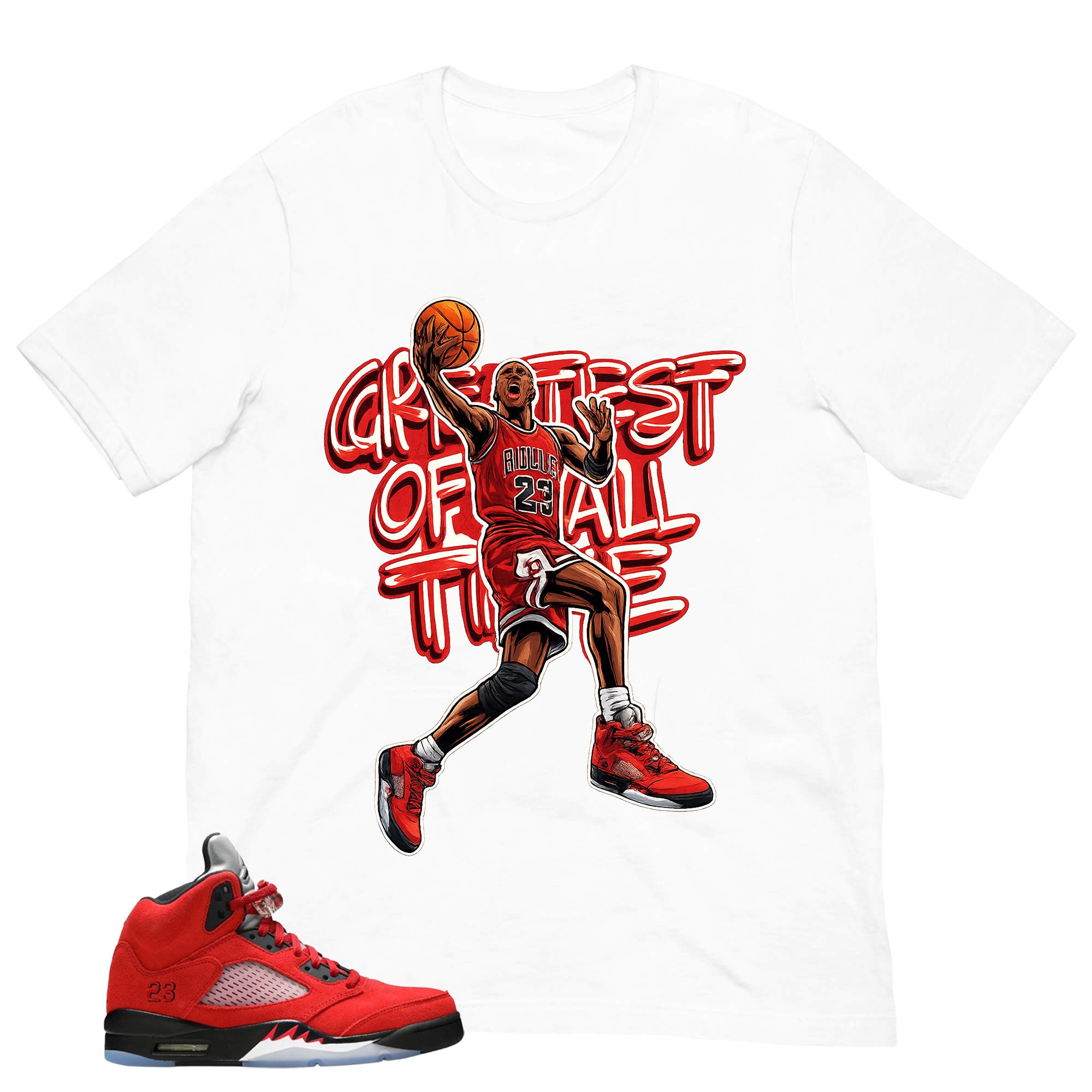 Greatest Of All Time Shirt - Match Air Jordan 5 Raging Bull