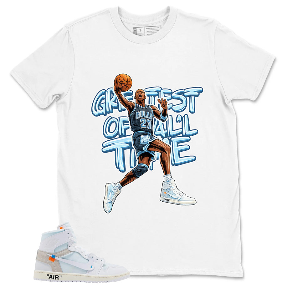 Greatest Of All Time Shirt - Match Virgil Abloh x Air Jordan 1 Alaska