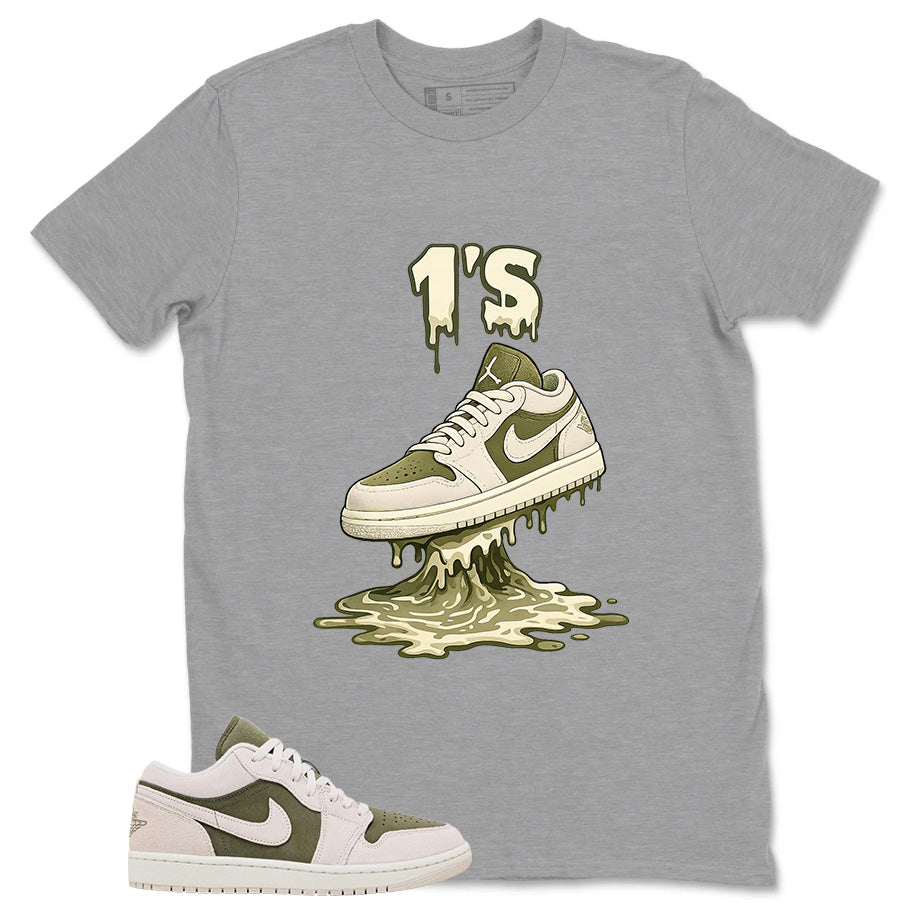 Green Medium Olive 1s Zadago Shirt 1's Dripping Graphic