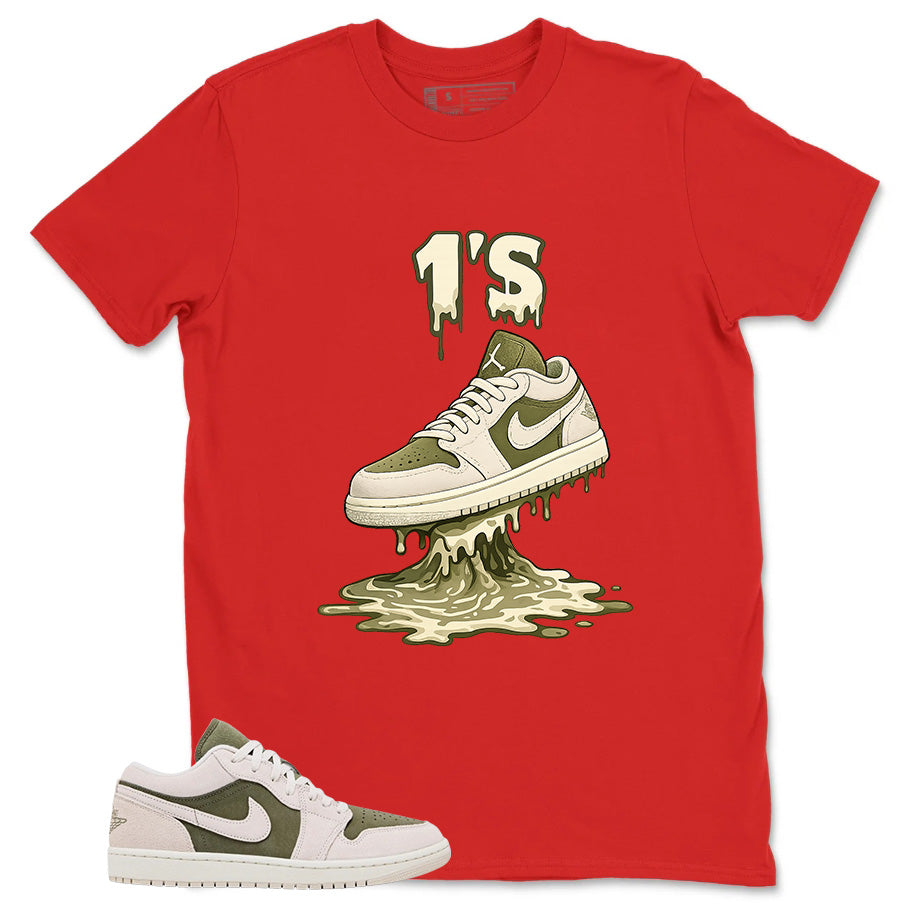 Green Medium Olive 1s Zadago Shirt 1's Dripping Graphic