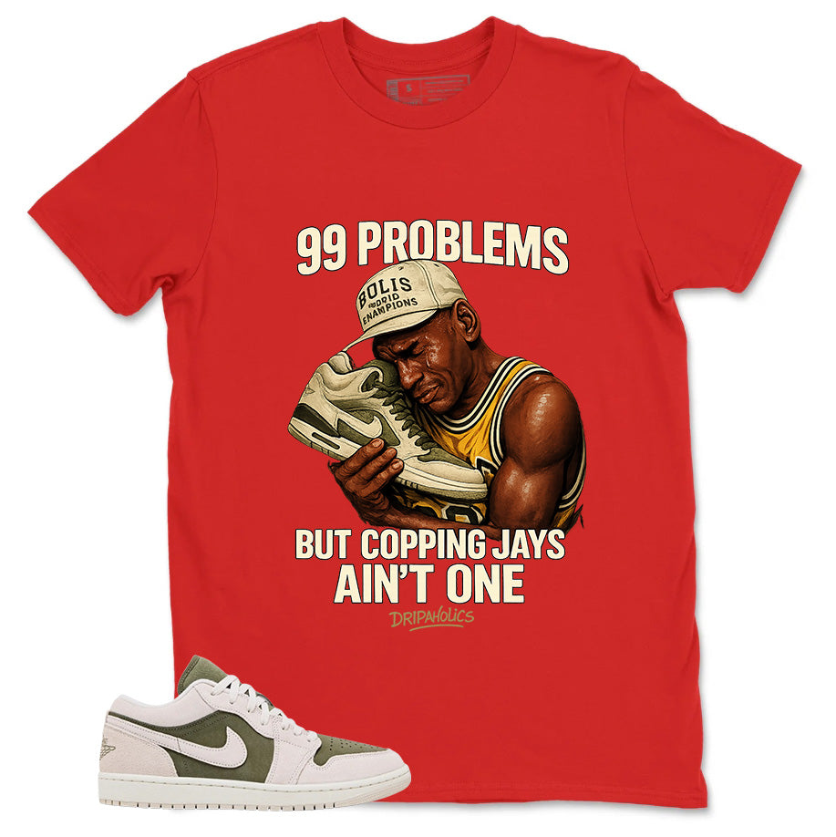 Green Medium Olive 1s Zadago Shirt 99 Problems Graphic