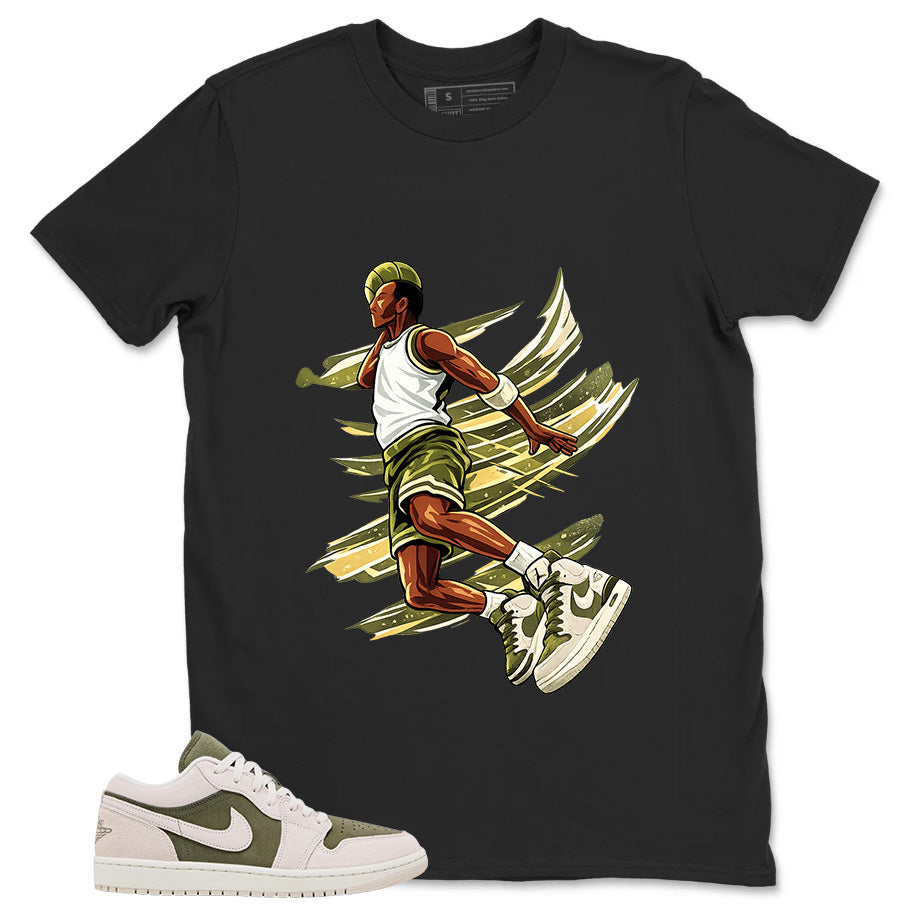 Green Medium Olive 1s Zadago Shirt Air Ball Graphic
