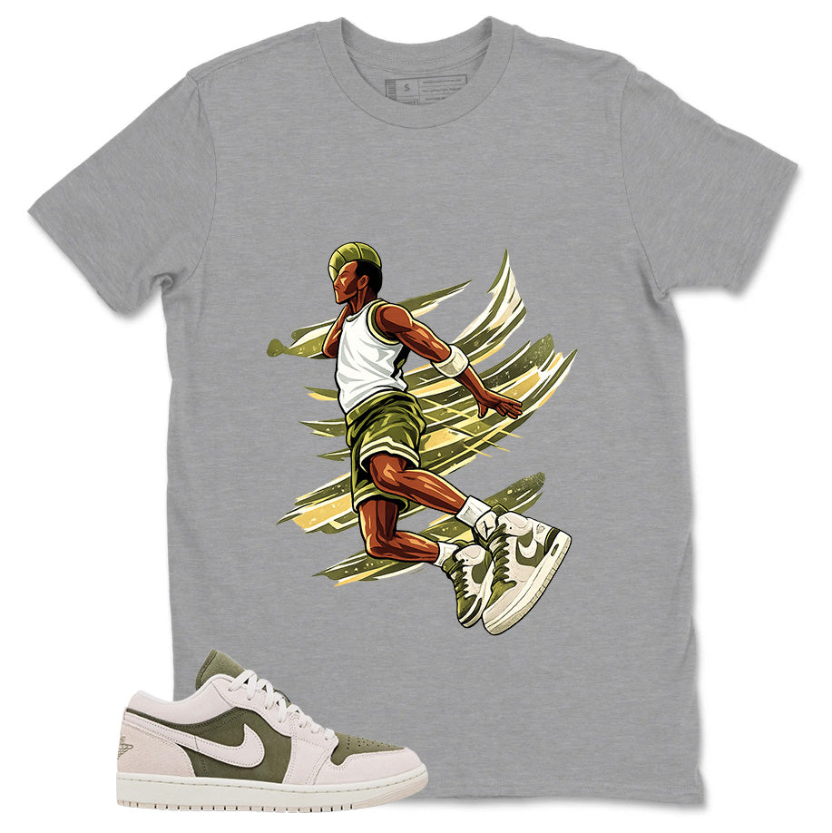 Green Medium Olive 1s Zadago Shirt Air Ball Graphic