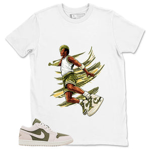 Green Medium Olive 1s Zadago Shirt Air Ball Graphic