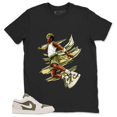 Green Medium Olive 1s Zadago Shirt Air Ball Graphic