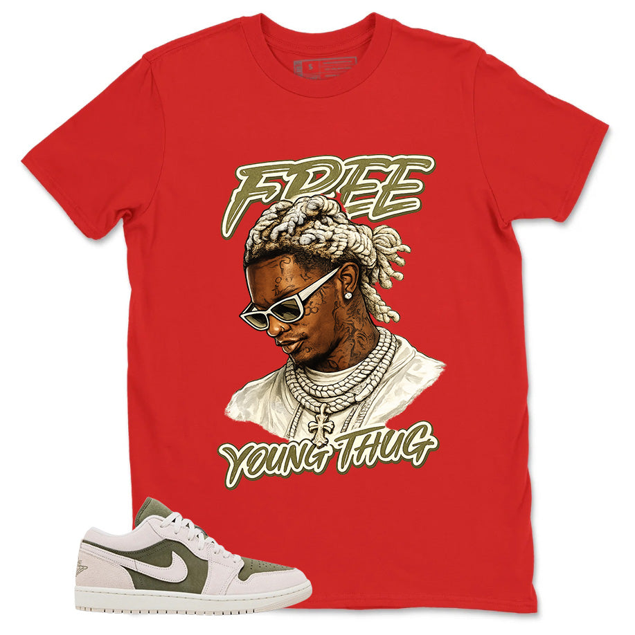 Green Medium Olive 1s Zadago Shirt Free Young Thug Graphic