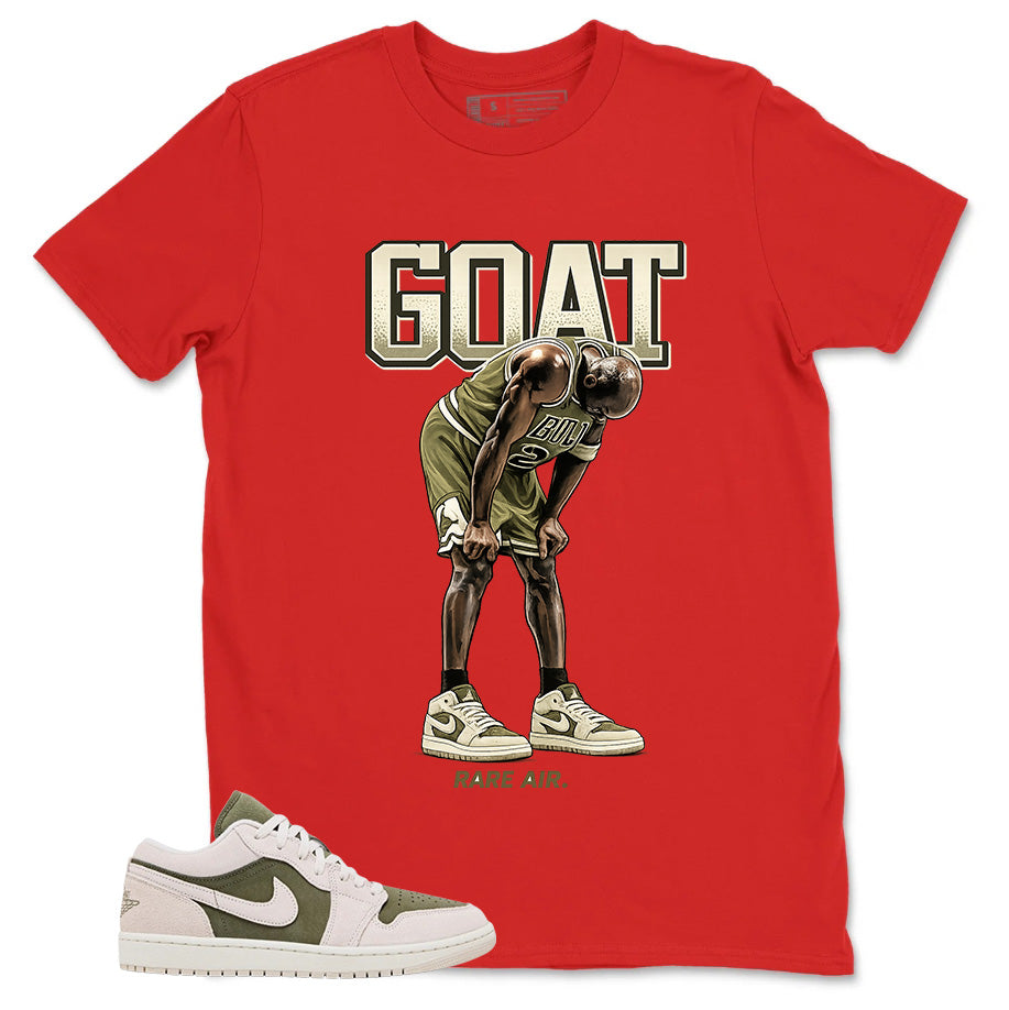 Green Medium Olive 1s Zadago Shirt Goat Rare Air Graphic