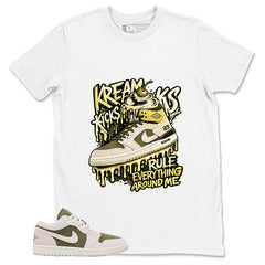 Green Medium Olive 1s Zadago Shirt Kream Kicks Graphic