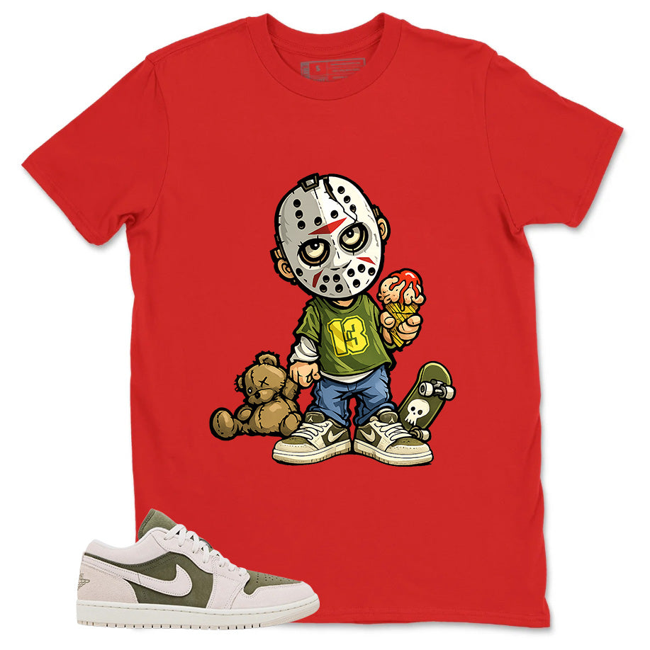 Green Medium Olive 1s Zadago Shirt Little Jason Graphic