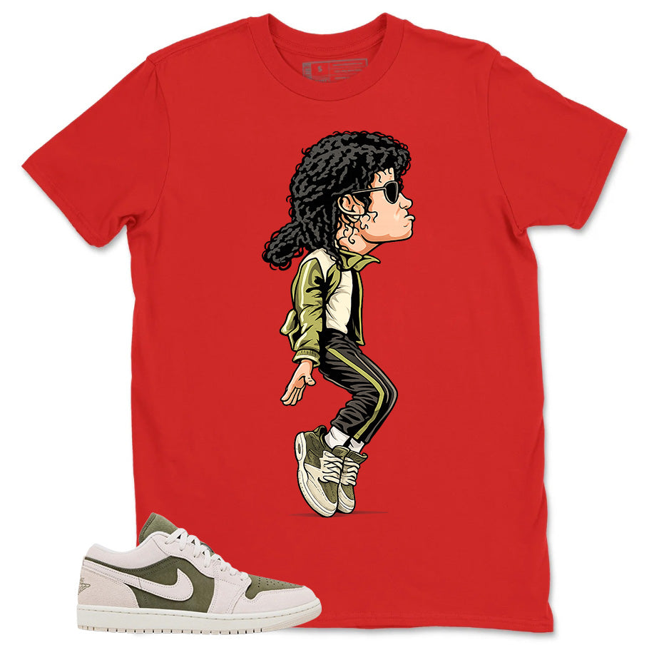 Green Medium Olive 1s Zadago Shirt M.Jackson Tiptoe Graphic