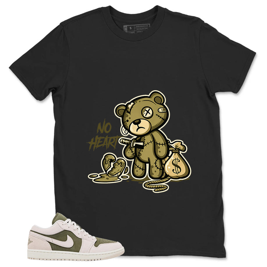 Green Medium Olive 1s Zadago Shirt No Hearts Graphic