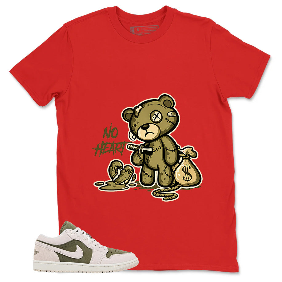 Green Medium Olive 1s Zadago Shirt No Hearts Graphic