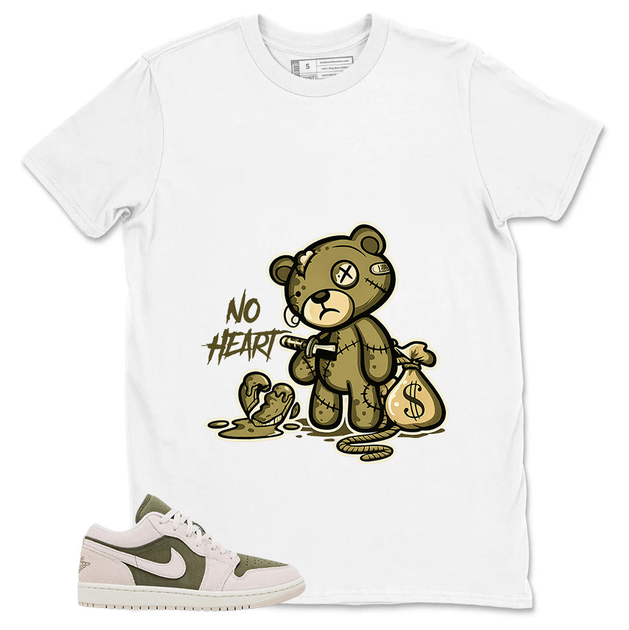 Green Medium Olive 1s Zadago Shirt No Hearts Graphic