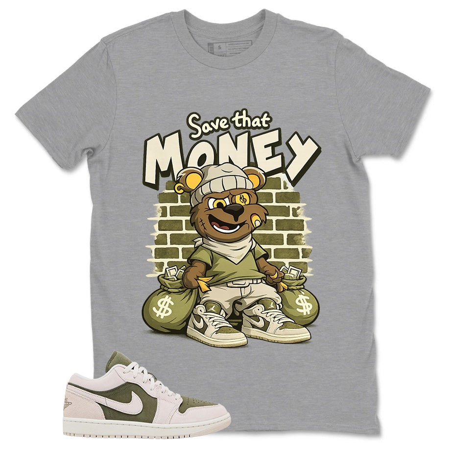 Green Medium Olive 1s Zadago Shirt Save That Money Graphic