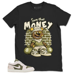 Green Medium Olive 1s Zadago Shirt Save That Money Graphic